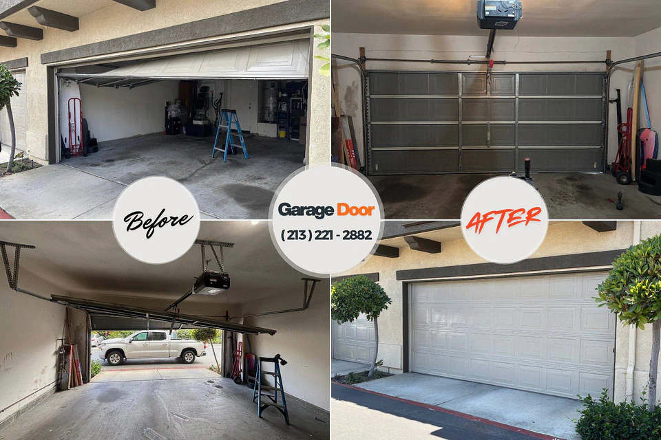Before and after: garage door spring repair Niwot, CO